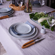 Handmade dinner set by Palinopsia Ceramics in blue speckle 